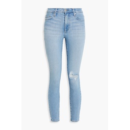Cult cropped distressed high-rise skinny jeans