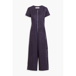 Felix cropped washed-twill jumpsuit