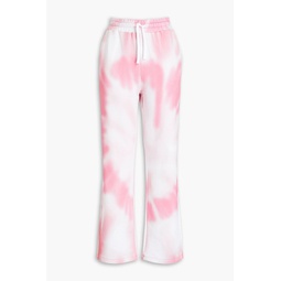 Tie-dyed French cotton-terry track pants