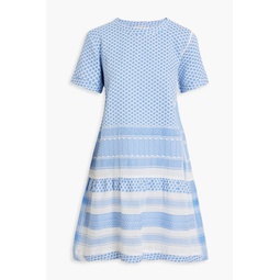 Cotton-jacquard mini dress