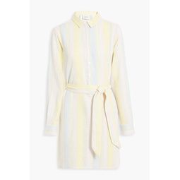 Louise cotton-jacquard mini shirt dress