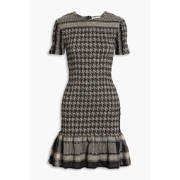 Celine shirred cotton-jacquard mini dress