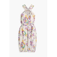 Suzyli twisted floral-print silk crepe de chine mini dress