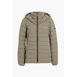 Quilted shell hooded jacket