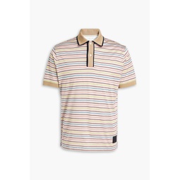 Striped cotton-jersey polo shirt
