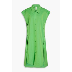 Adri cotton and silk-blend poplin midi shirt dress