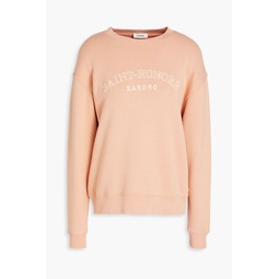 Mellow embroidered French cotton-terry sweatshirt