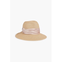 Courtney satin-trimmed paper Panama hat
