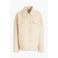 Aldric quilted shell and wool-felt jacket