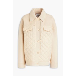 Aldric quilted shell and wool-felt jacket