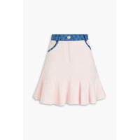 Polene fluted boucle-tweed mini skirt