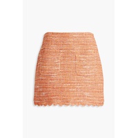 Cotton-blend boucle-tweed mini skirt