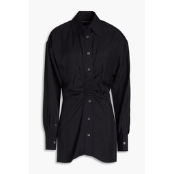 Ruched twill shirt