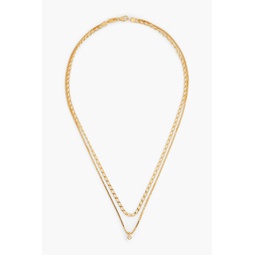 24-karat gold-plated Siamite necklace