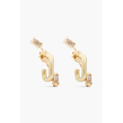 24-karat gold-plated topaz earrings