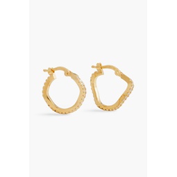 24-karat gold-plated Siamite hoop earrings