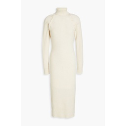 Berg convertible ribbed cashmere and wool-blend midi dress
