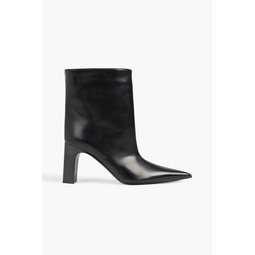 Blade leather ankle boots