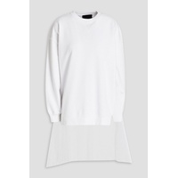 Point desprit-paneled French cotton-blend terry sweatshirt