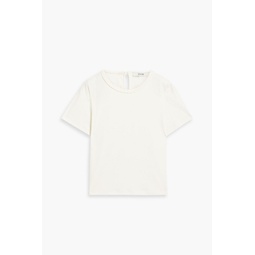 Sola braid-trimmed cotton-jersey T-shirt