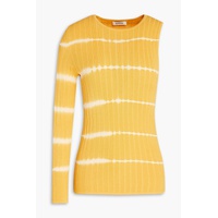 Bali one-sleeve striped ribbed-knit top