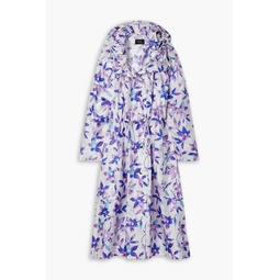 Dimunali floral-print shell hooded coat