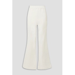 Free To French cotton-blend terry flared pants