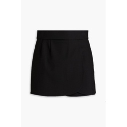 Skirt-effect twill shorts