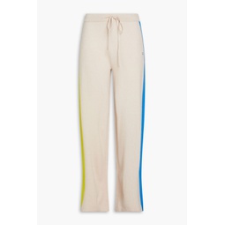Intarsia wool and cashmere-blend track pants