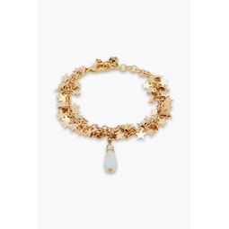 Gold-tone quartz bracelet