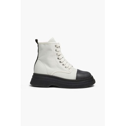 Canvas ankle boots