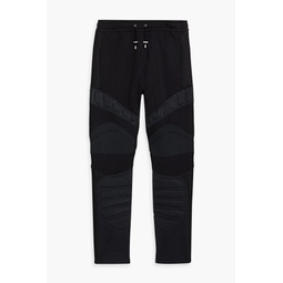 Quilted mesh and cotton-fleece drawstring sweatpants