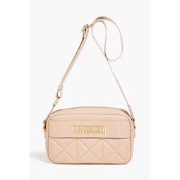 Quilted faux leather shoulder bag