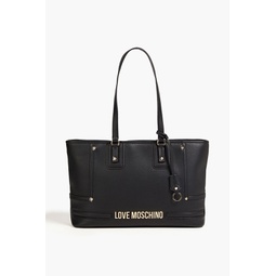 Faux pebbled-leather tote