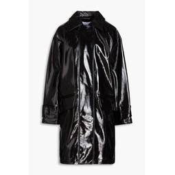 Conni faux patent-leather coat