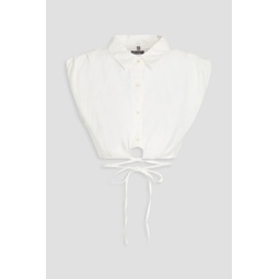 Ines cropped linen shirt