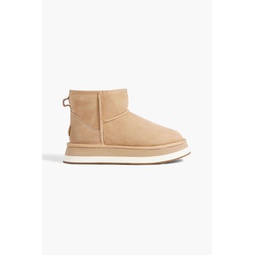 Heritage X Short shearling-lined suede platform ankle boots