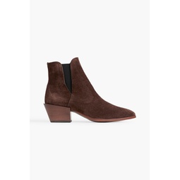 Brushed suede ankle boots