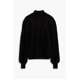 Open-knit mohair-blend sweater