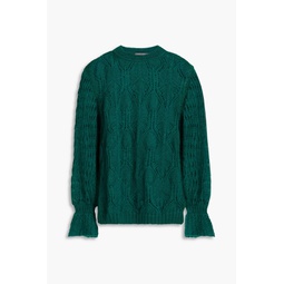 Pointelle-knit mohair-blend sweater