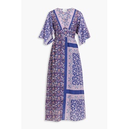 Ilona printed cotton and silk-blend voile midi dress