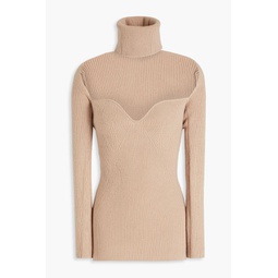Amandine convertible ribbed cashmere sweater