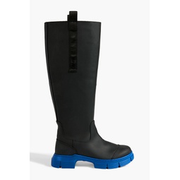 Two-tone rubber rain boots