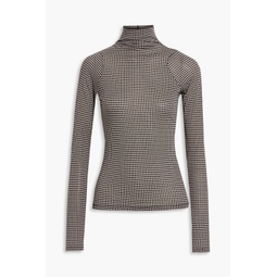 Shaw printed cotton and modal-blend jersey turtleneck top