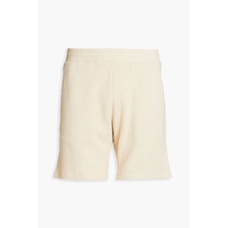Cotton-blend boucle shorts