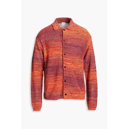 Space-dyed cotton-blend cardigan