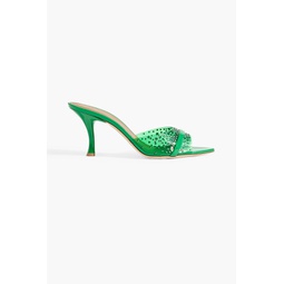 Julia 70 embellished PVC and patent-leather mules