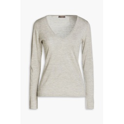 Melange cashmere sweater