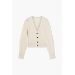 Cropped cashmere and wool-blend cardigan