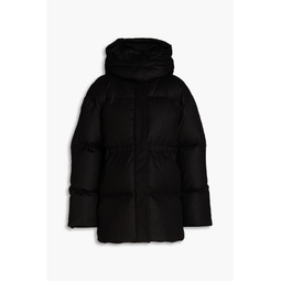 Dorset quilted wool, TENCEL and cashmere-blend flannel hooded down coat